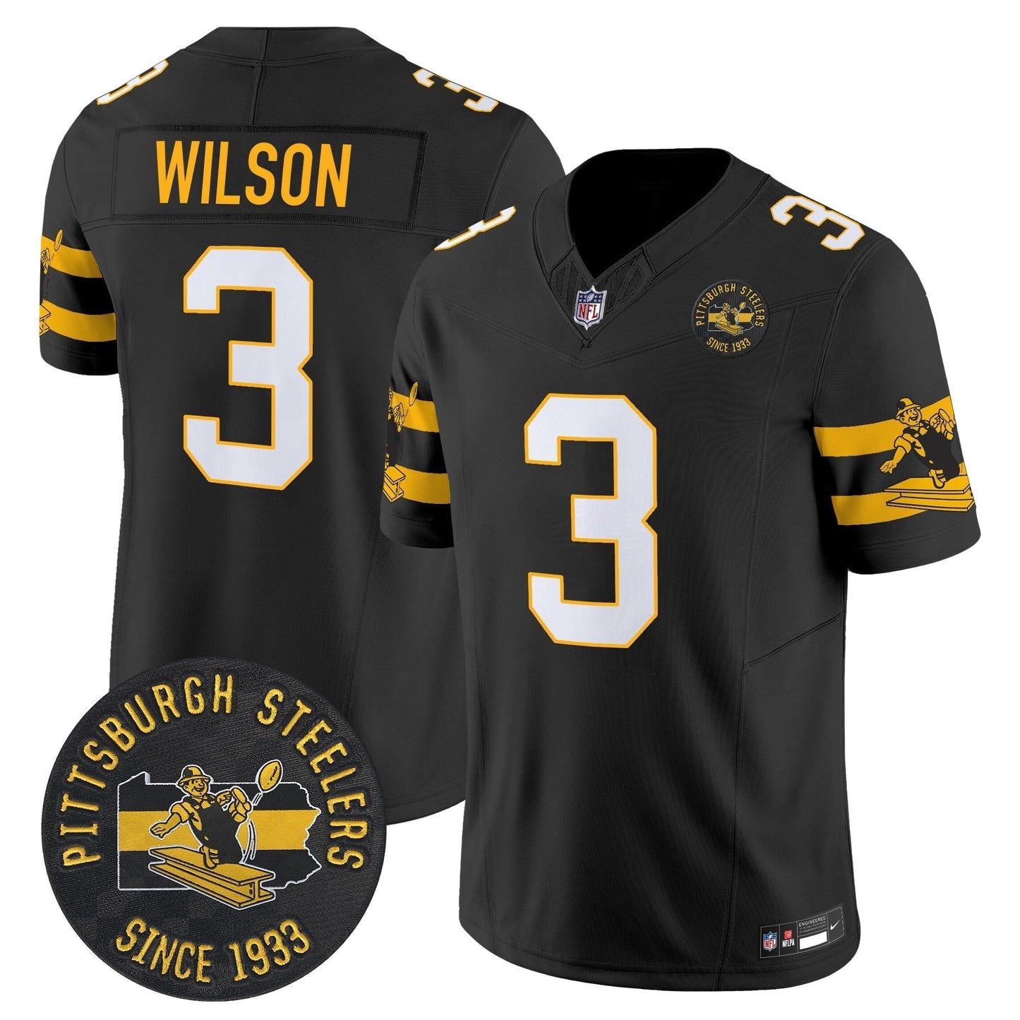 PIT Throwback 1933 Patch Vapor Limited Jersey - All Stitched