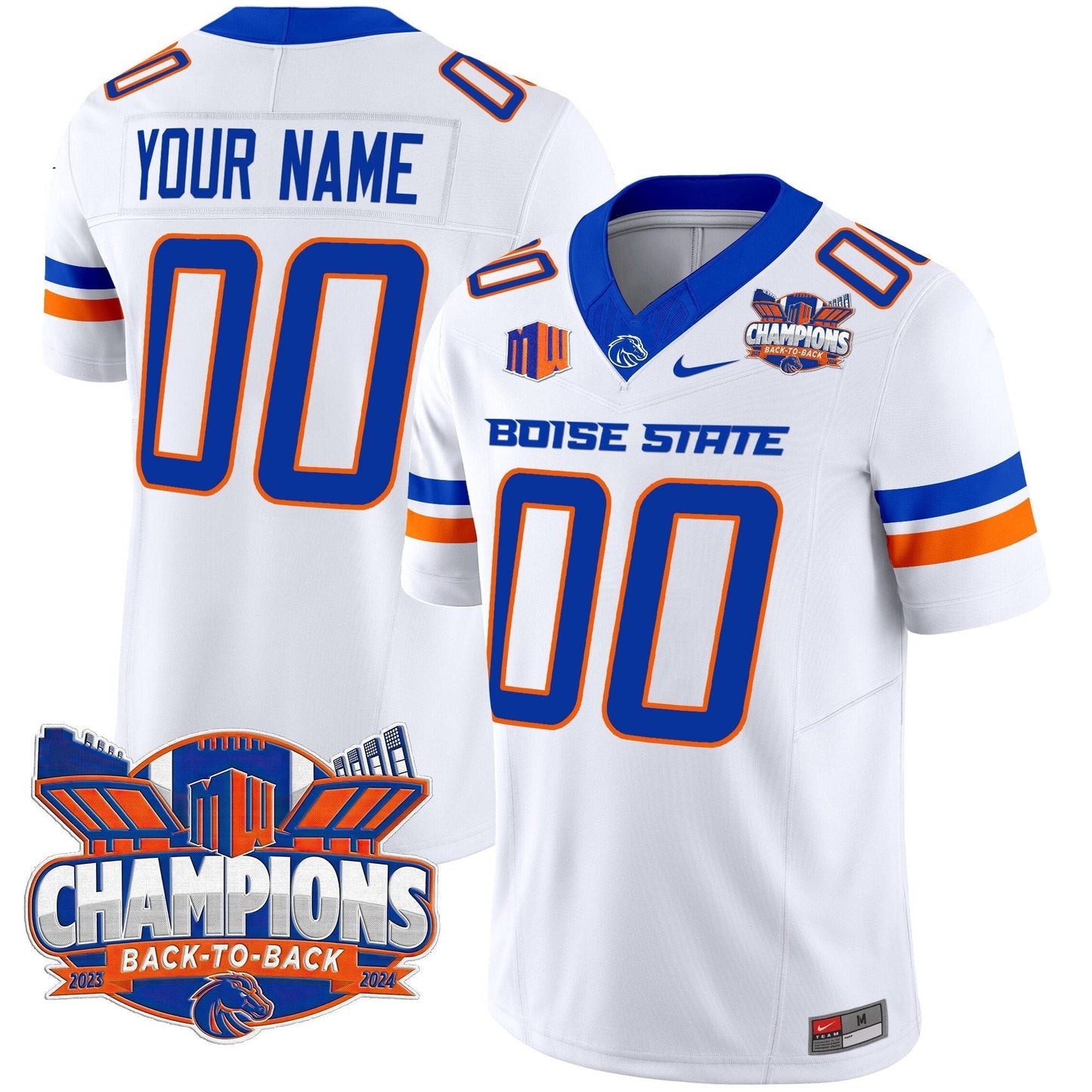 BSU 2024 Back To Back Champions Vapor Limited Custom Jersey - All Stitched