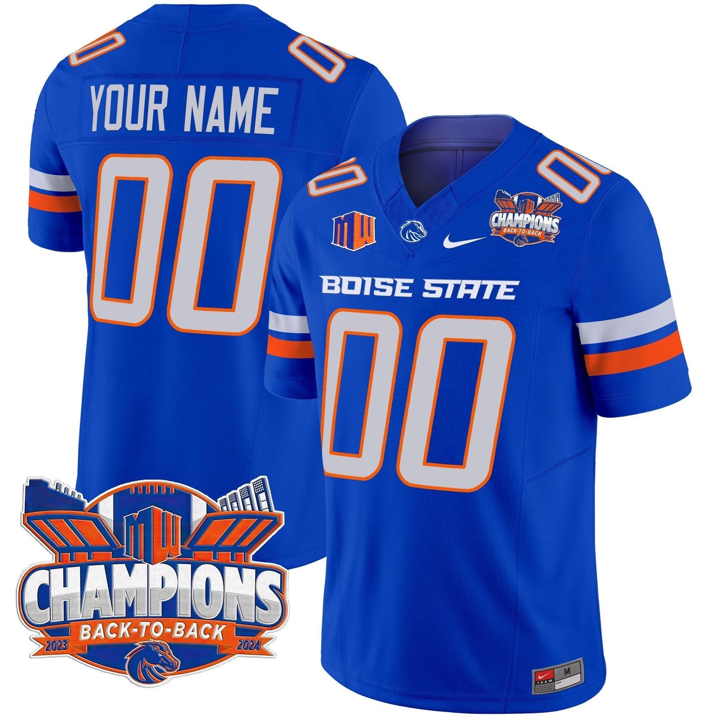 BSU 2024 Back To Back Champions Vapor Limited Custom Jersey - All Stitched