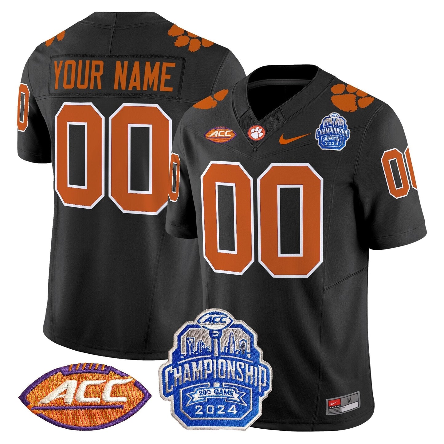 CLEM 2024 ACC Championship Patch Vapor Limited Custom Jersey - All Stitched