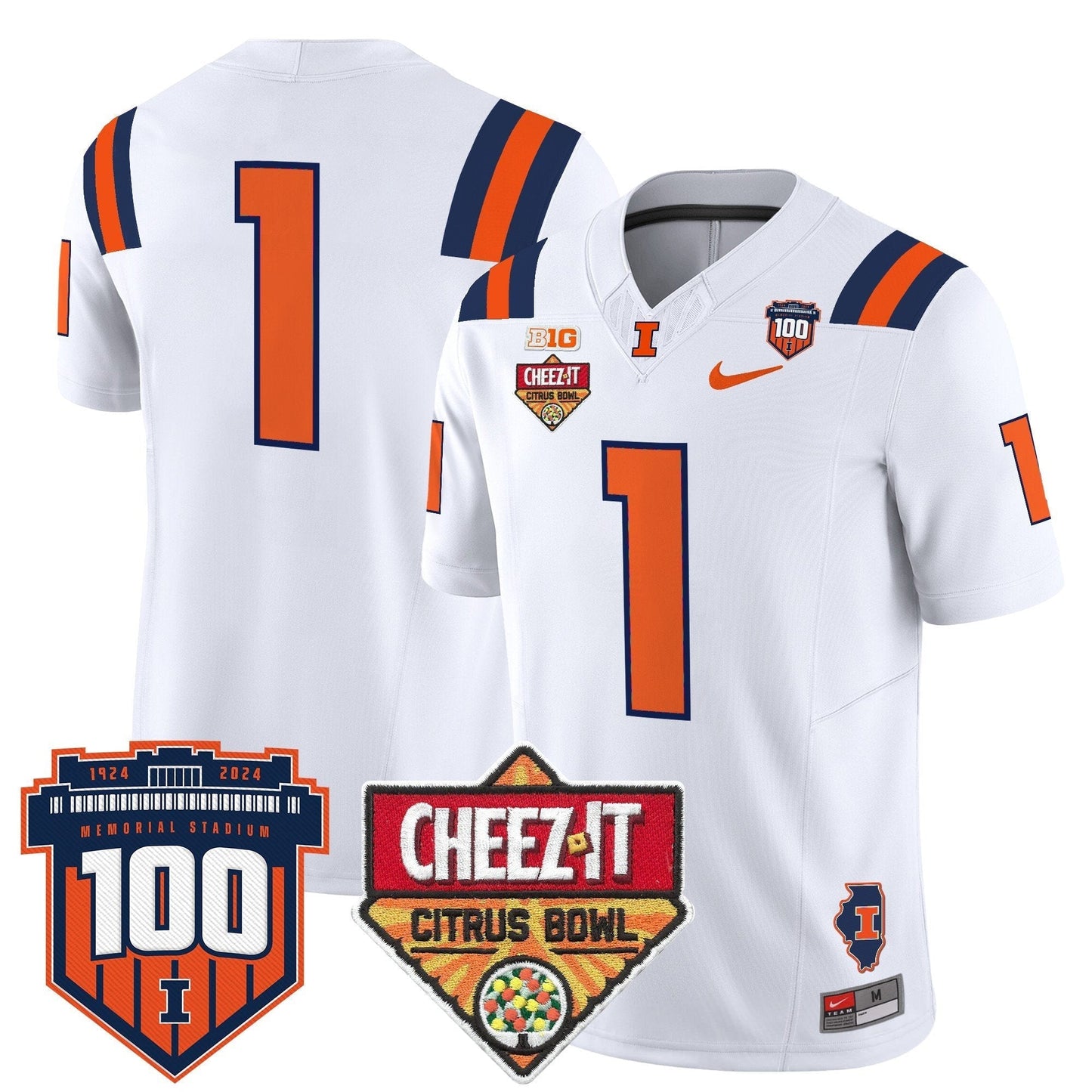 ILL 2025 Cheez-It Citrus Bowl Patch Vapor Limited Jersey - All Stitched