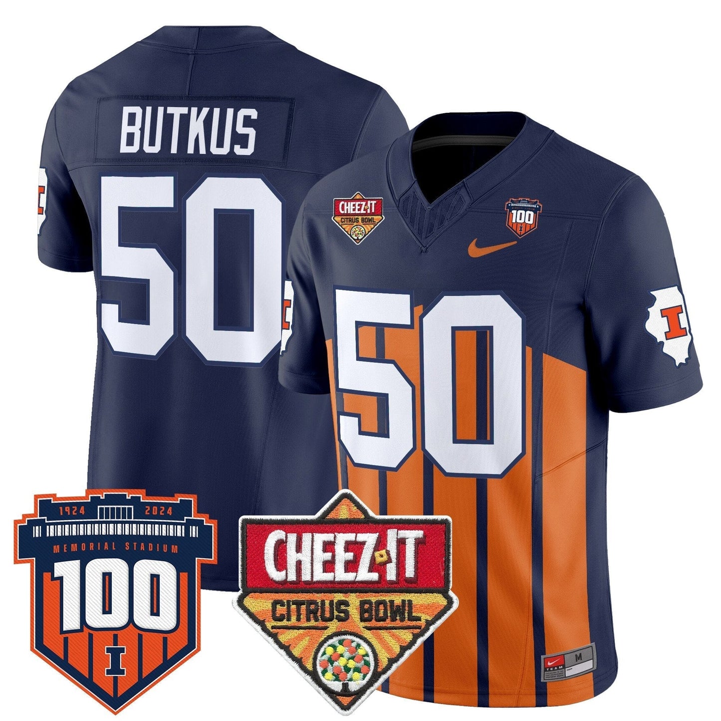 ILL 2025 Cheez-It Citrus Bowl Patch Vapor Limited Jersey - All Stitched