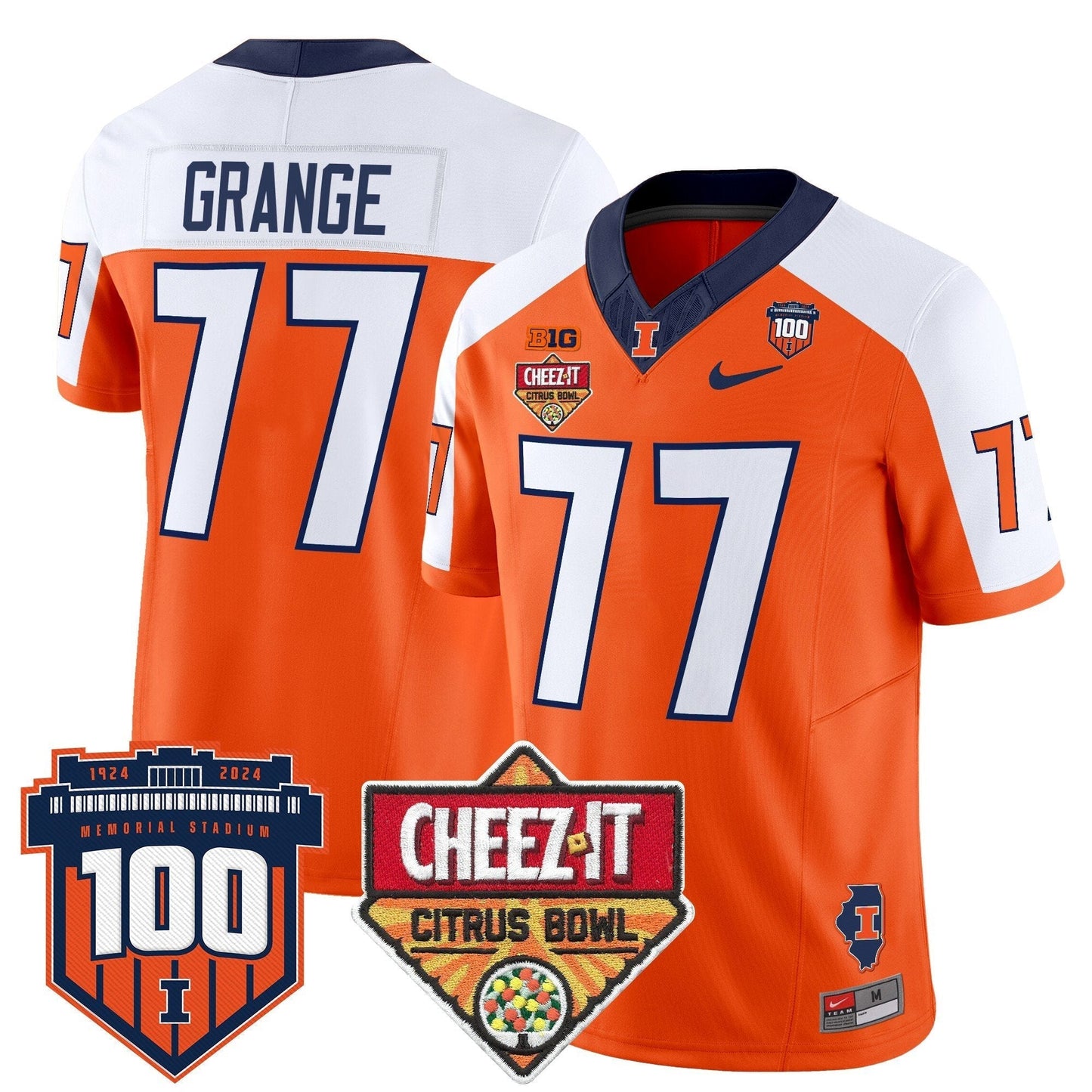 ILL 2025 Cheez-It Citrus Bowl Patch Vapor Limited Jersey - All Stitched