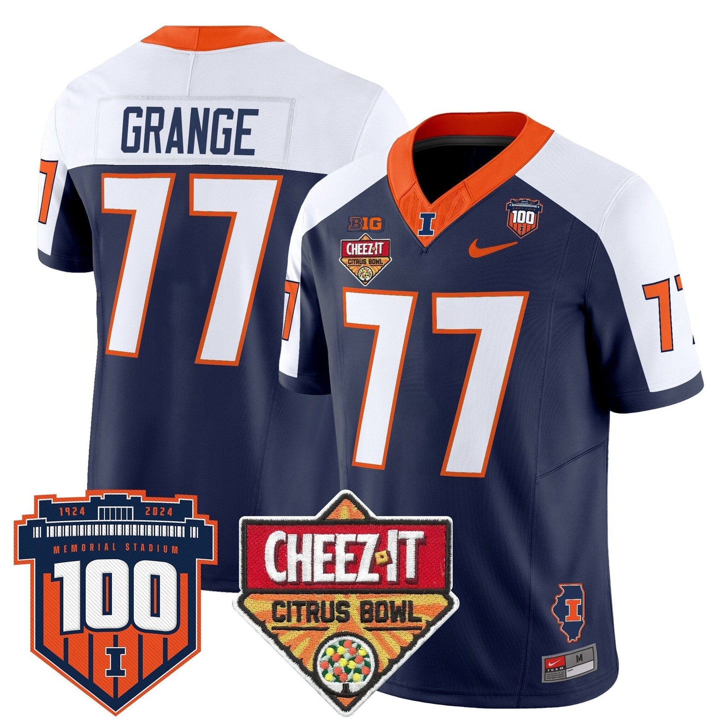 ILL 2025 Cheez-It Citrus Bowl Patch Vapor Limited Jersey - All Stitched