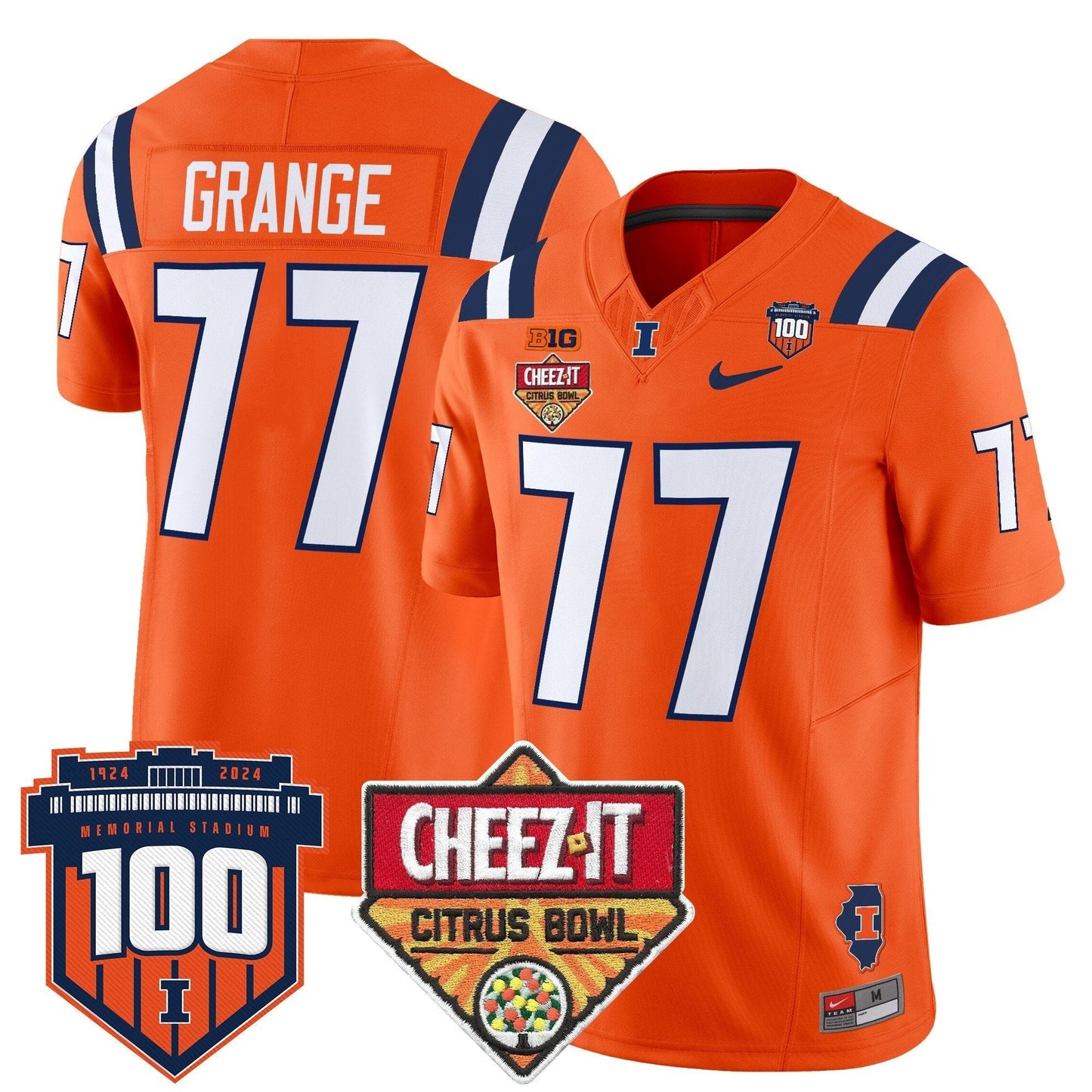 ILL 2025 Cheez-It Citrus Bowl Patch Vapor Limited Jersey - All Stitched