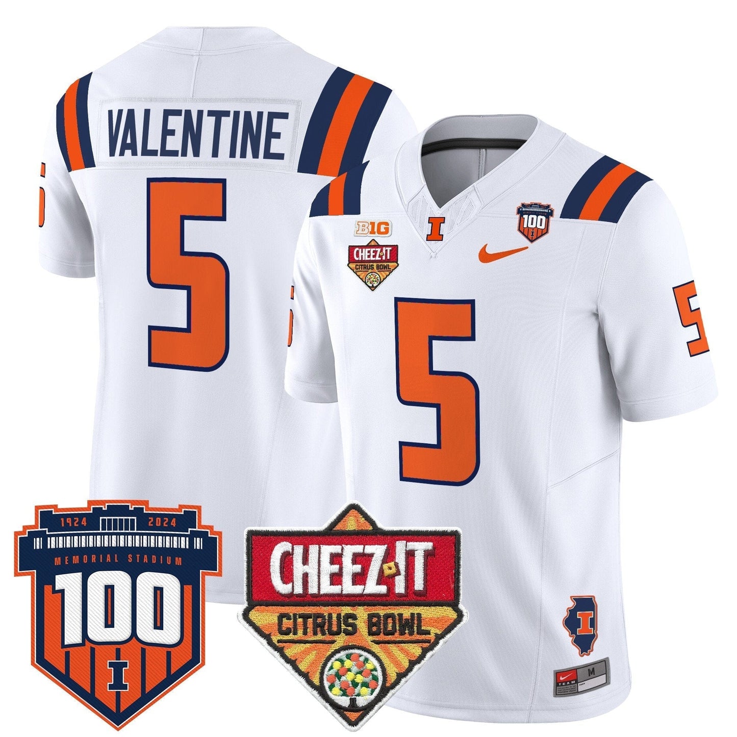 ILL 2025 Cheez-It Citrus Bowl Patch Vapor Limited Jersey - All Stitched