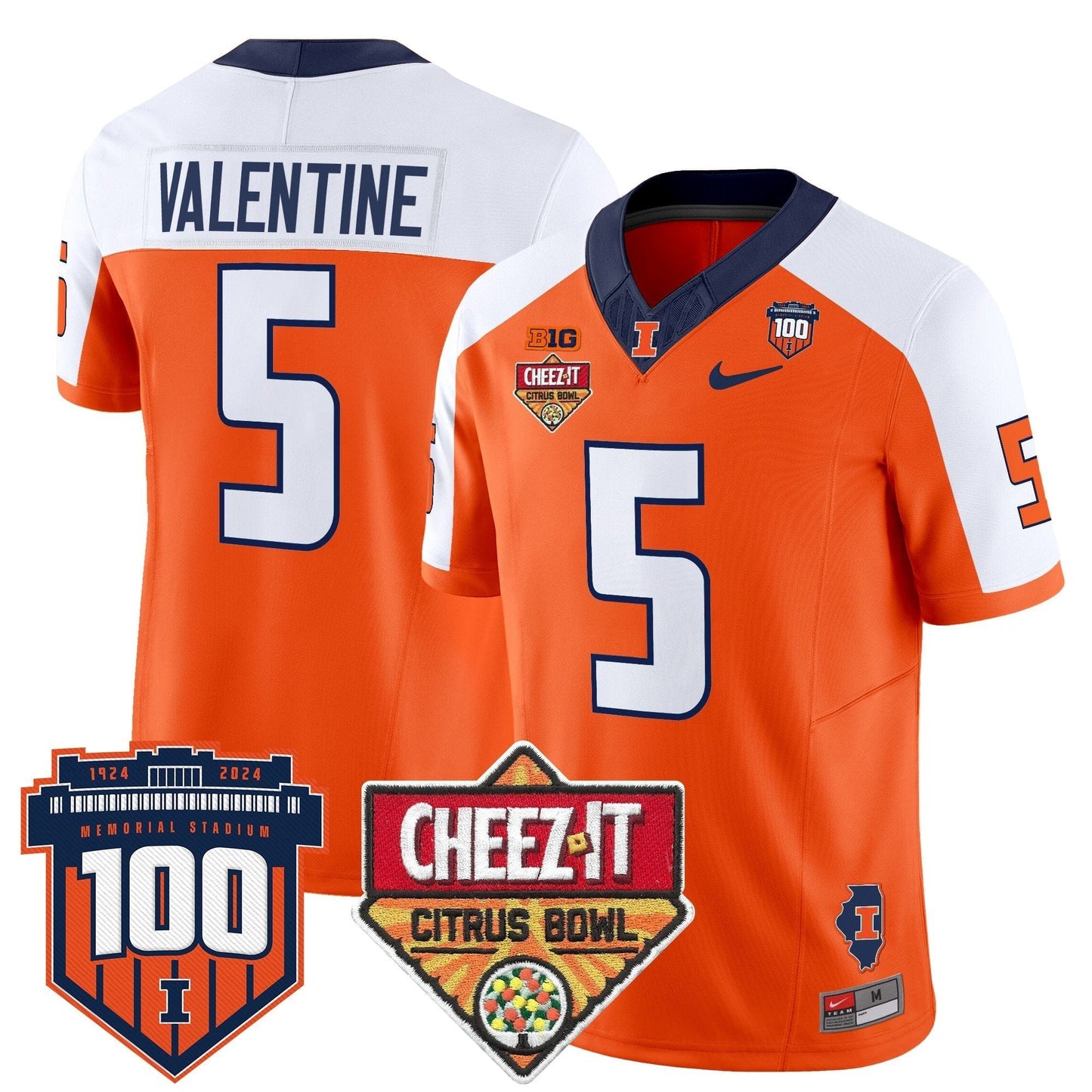 ILL 2025 Cheez-It Citrus Bowl Patch Vapor Limited Jersey - All Stitched