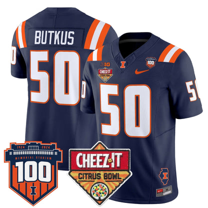 ILL 2025 Cheez-It Citrus Bowl Patch Vapor Limited Jersey - All Stitched