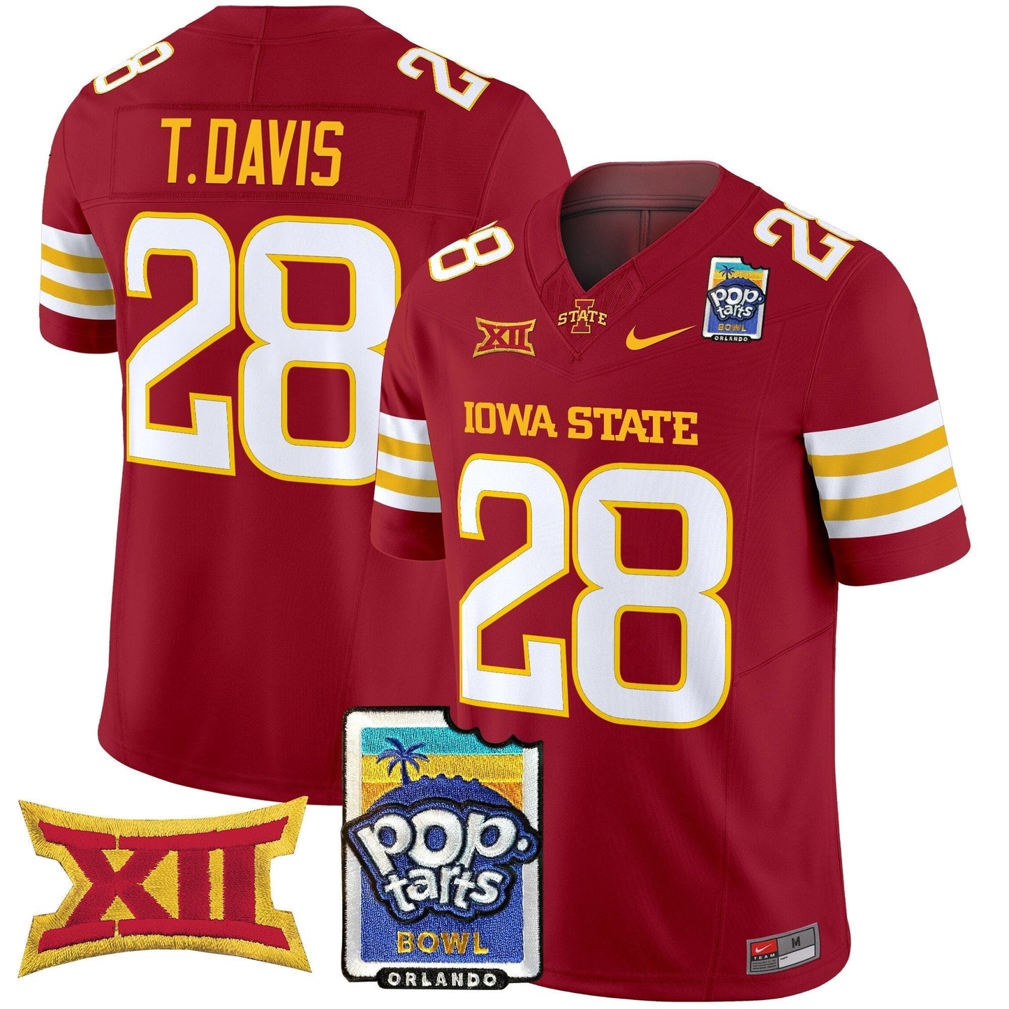 Iowa State Cyclones 2025 PopTarts Bowl Patch Vapor Limited Jersey - All Stitched