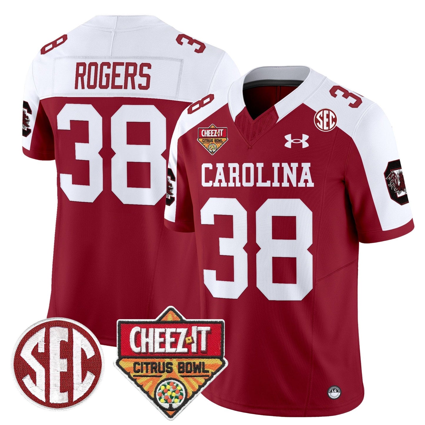 SCAR 1980 Throwback Cheez-It Citrus Bowl Patch Vapor Limited Jersey - All Stitched