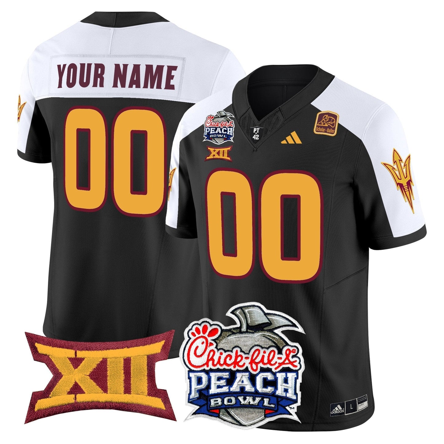 ASU 2025 Peach Bowl Vapor Limited Custom Jersey - All Stitched