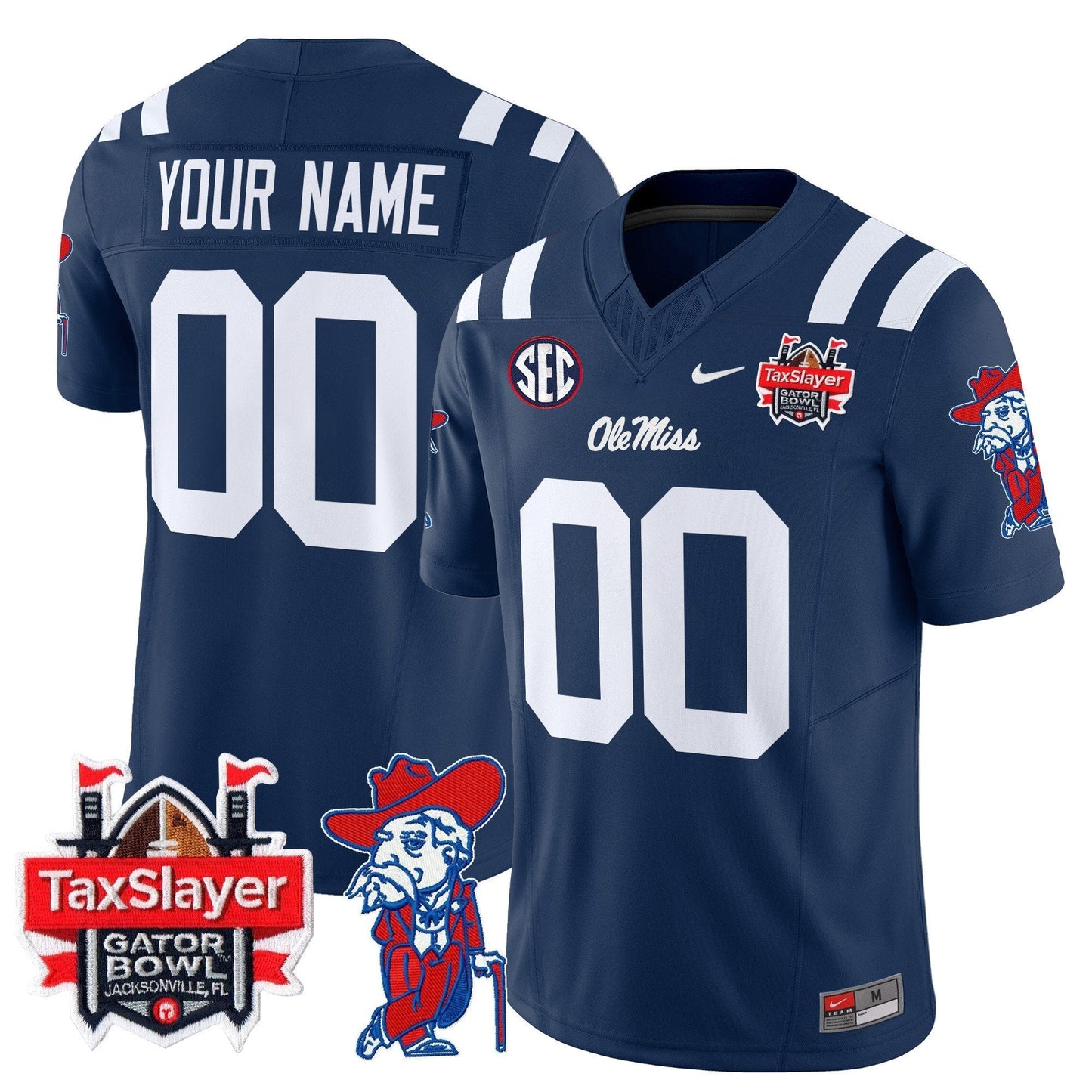 OMR 2025 Gator Bowl Patch Vapor Limited Custom Jersey - All Stitched