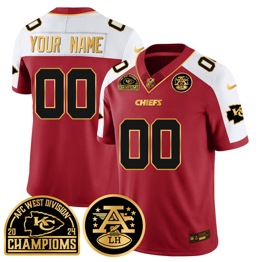 Custom Gender/Name Chiefs 2024 AFC West Champs Jersey - Stitched-NQD