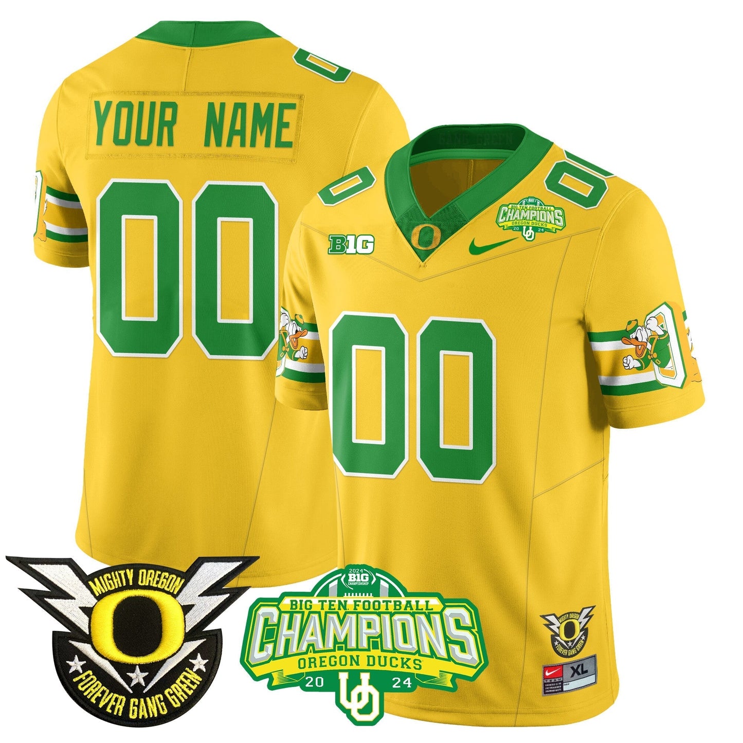 Custom Gender/Size ORE 2024 Big Ten Champions Jersey - All Stitched