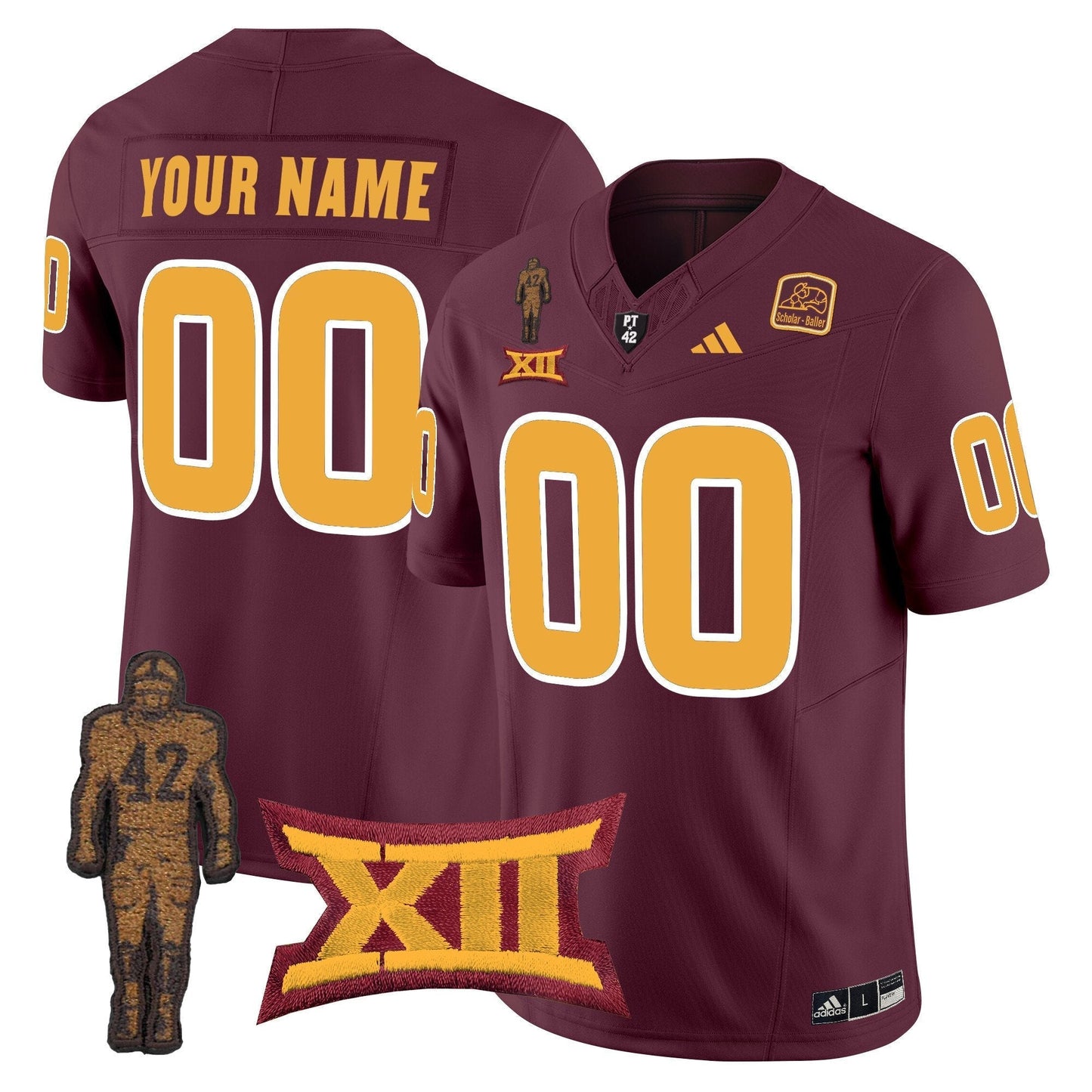ASU Pat Tillman Honoring Patch Vapor Limited Custom Jersey - All Stitched