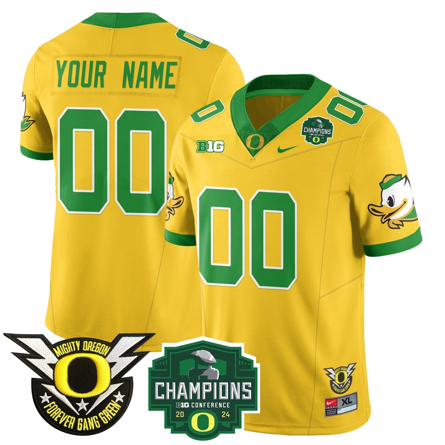 Custom Gender/Size ORE 2024 Big Ten Champions Jersey - All Stitched
