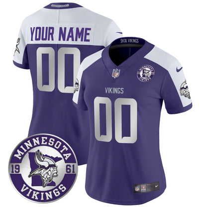 Minnesota Vikings 2024 Vapor Limited Custom Jersey - Est. 1961 Patch - All Stitched