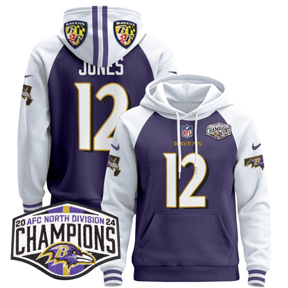 BAL 2024 AFC North Division Champions Patch Pullover Hoodie V2 - All Stitched