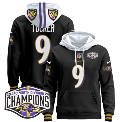 BAL 2024 AFC North Division Champions Patch Pullover Hoodie V2 - All Stitched