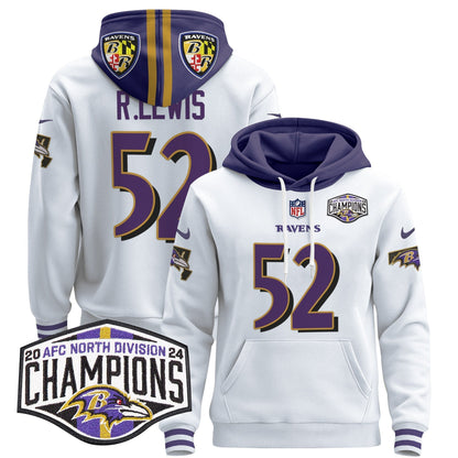 BAL 2024 AFC North Division Champions Patch Pullover Hoodie V2 - All Stitched