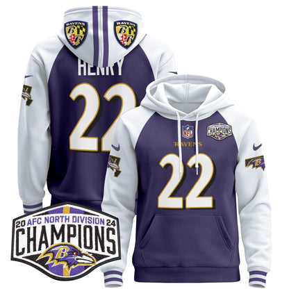 BAL 2024 AFC North Division Champions Patch Pullover Hoodie V2 - All Stitched