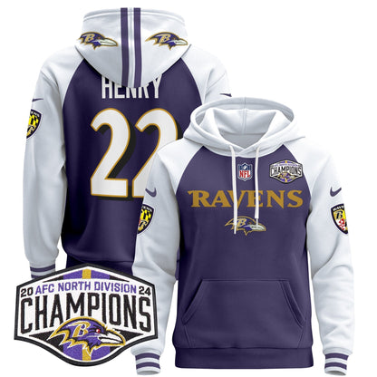 BAL 2024 AFC North Division Champions Patch Pullover Hoodie - All Stitched