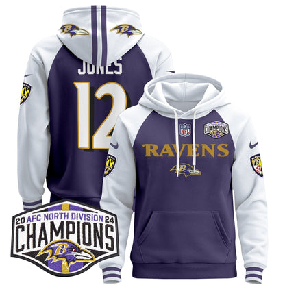 BAL 2024 AFC North Division Champions Patch Pullover Hoodie - All Stitched