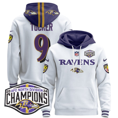BAL 2024 AFC North Division Champions Patch Pullover Hoodie - All Stitched