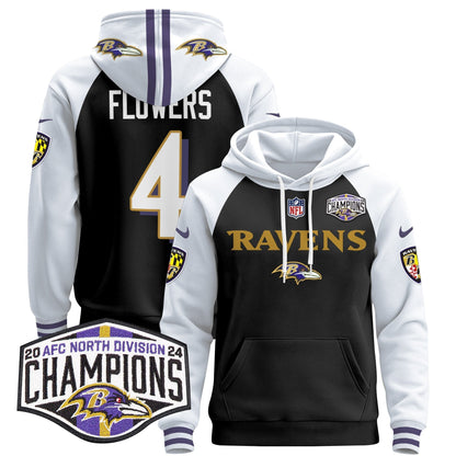 BAL 2024 AFC North Division Champions Patch Pullover Hoodie - All Stitched