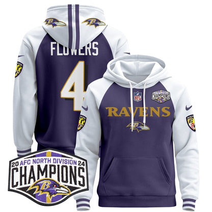 BAL 2024 AFC North Division Champions Patch Pullover Hoodie - All Stitched