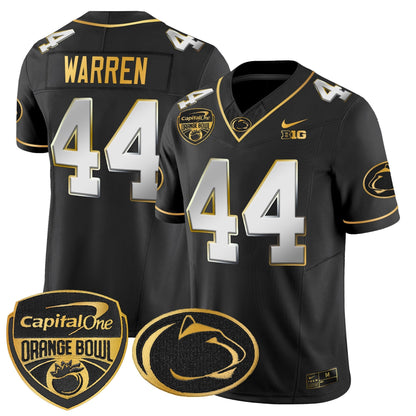 PSU Orange Bowl Patch Gold Vapor Limited Jersey V2 - All Stitched