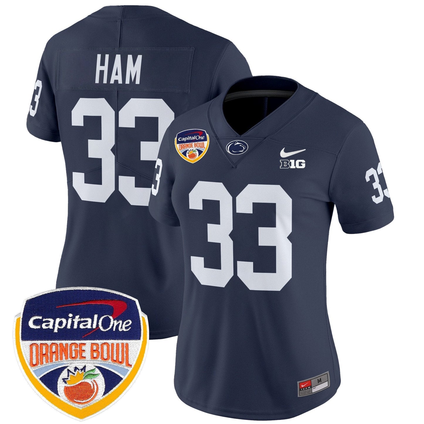 Women's PSU Orange Bowl Patch Vapor Limited Jersey V2 - All Stitched