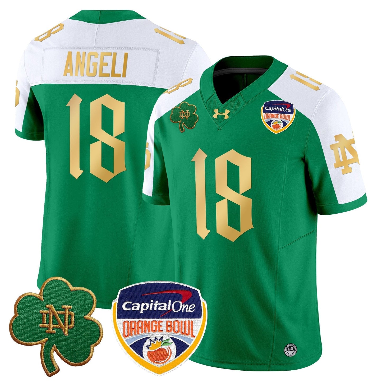 ND 2024 Orange Bowl Patch Vapor Limited Jersey V2 - All Stitched