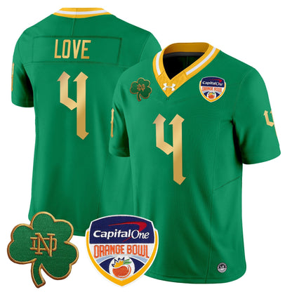 ND 2024 Orange Bowl Patch Vapor Limited Jersey V2 - All Stitched