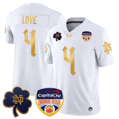 ND 2024 Orange Bowl Patch Vapor Limited Jersey V2 - All Stitched