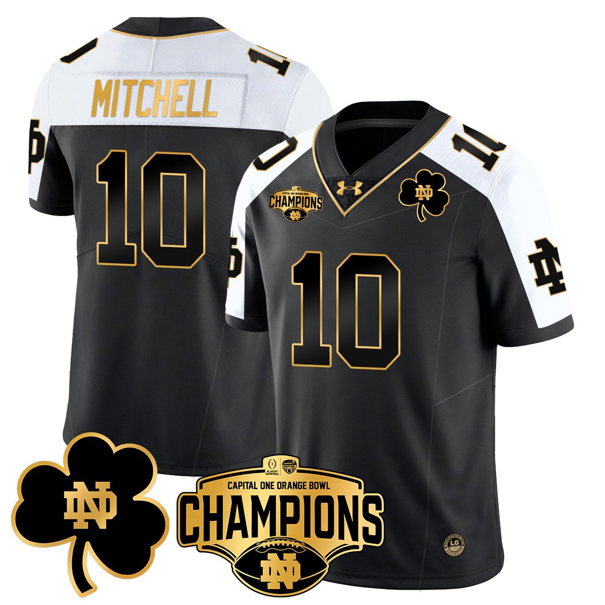 ND 2025 Orange Bowl Champions Jersey N5 - All Stitched