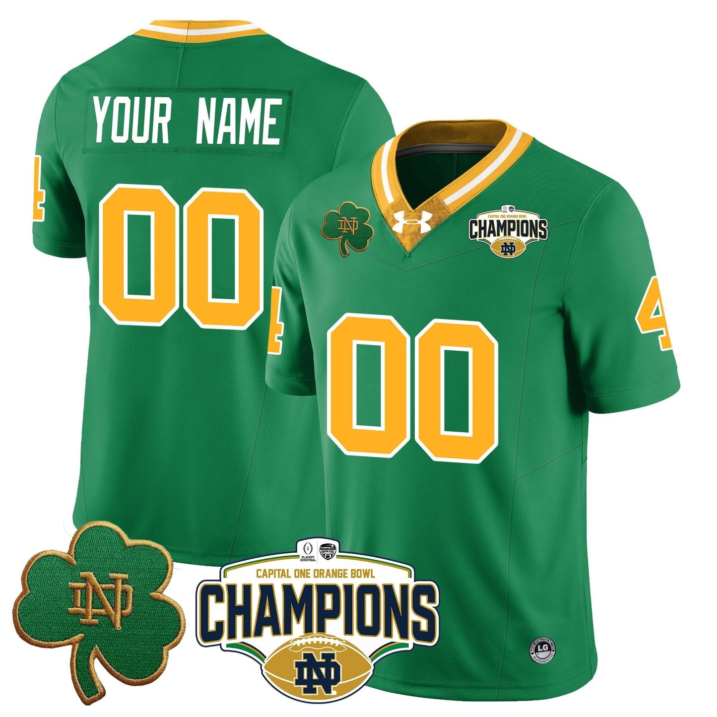 Custom ND 2025 Orange Bowl Champions Jersey N5 - All Stitched