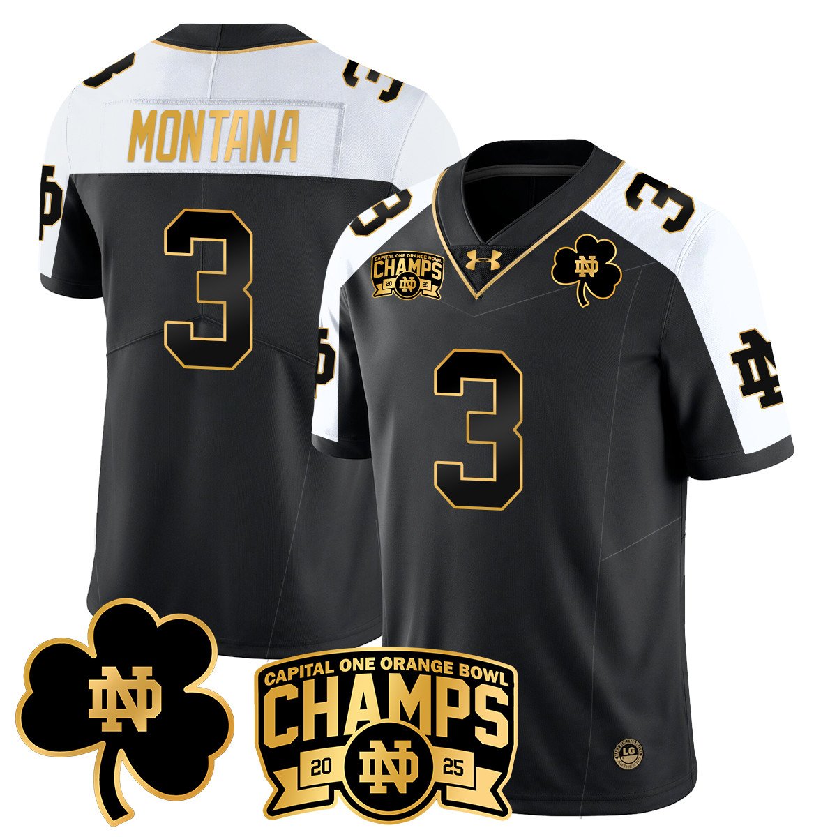 ND 2025 Orange Bowl Champions Jersey N6 - All Stitched