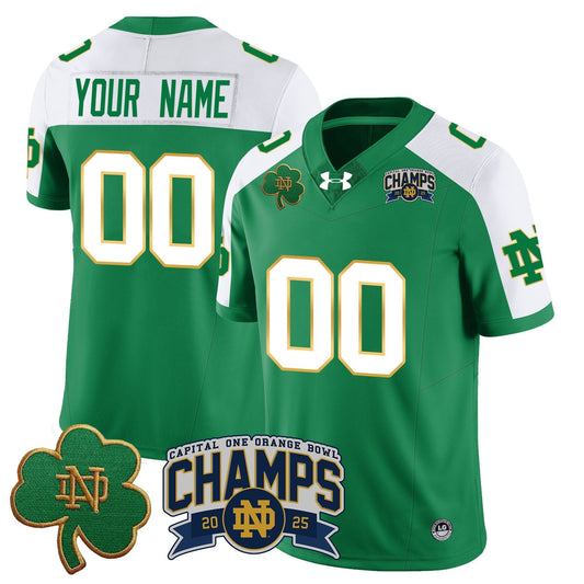 Custom Notre Dame Fighting Irish 2025 Orange Bowl Champions Jersey N6 - All Stitched