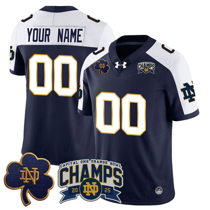Custom ND 2025 Orange Bowl Champions Jersey N6 - All Stitched