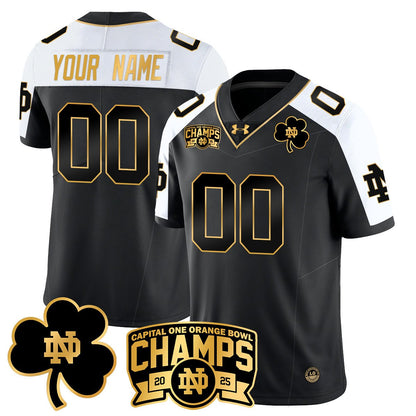 Custom ND 2025 Orange Bowl Champions Jersey N6 - All Stitched