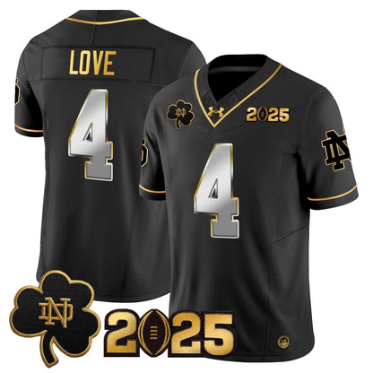 ND 2025 CFP Final Patch Gold Vapor Limited Jersey - All Stitched