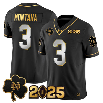 ND 2025 CFP Final Patch Gold Vapor Limited Jersey - All Stitched