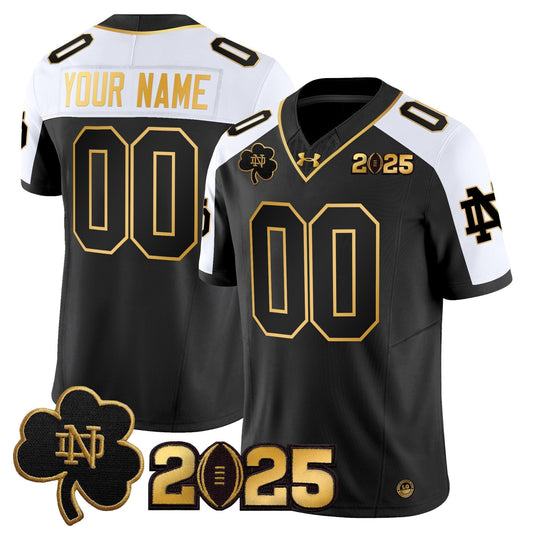ND 2025 CFP Final Patch Gold Vapor Limited Custom Jersey - All Stitched