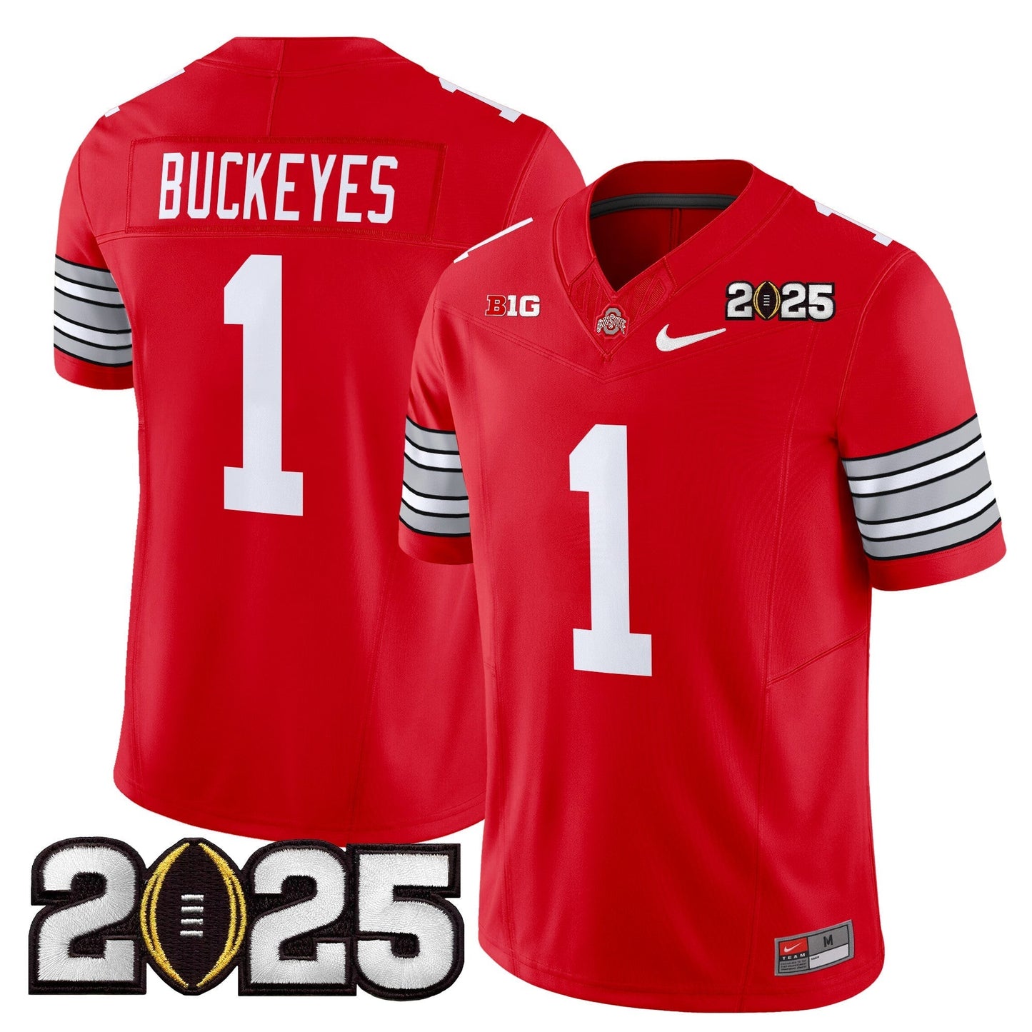 OSU 'Heritage Stripe' 2025 CFP Final Patch Vapor Limited Jersey - All Stitched