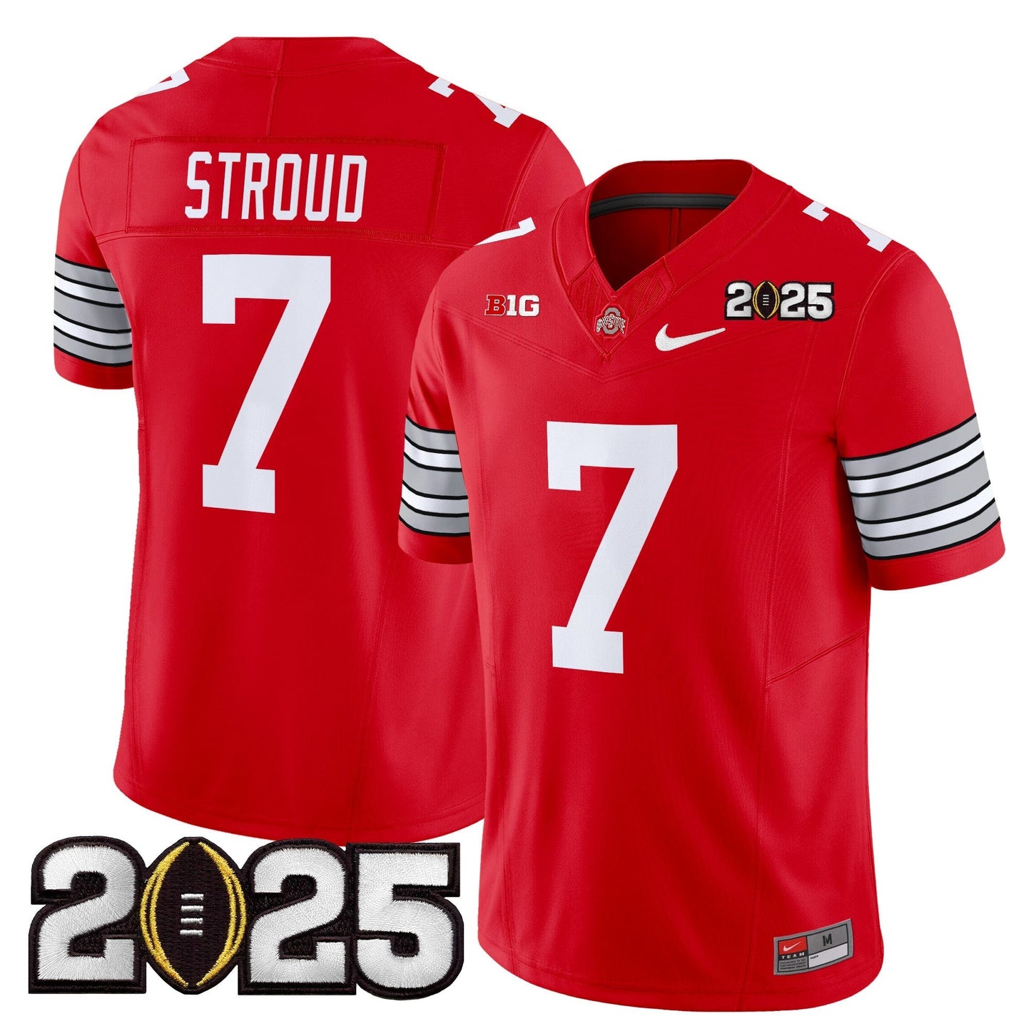 OSU 'Heritage Stripe' 2025 CFP Final Patch Vapor Limited Jersey - All Stitched
