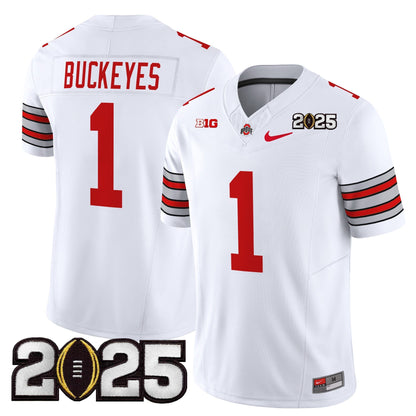 OSU 'Heritage Stripe' 2025 CFP Final Patch Vapor Limited Jersey - All Stitched
