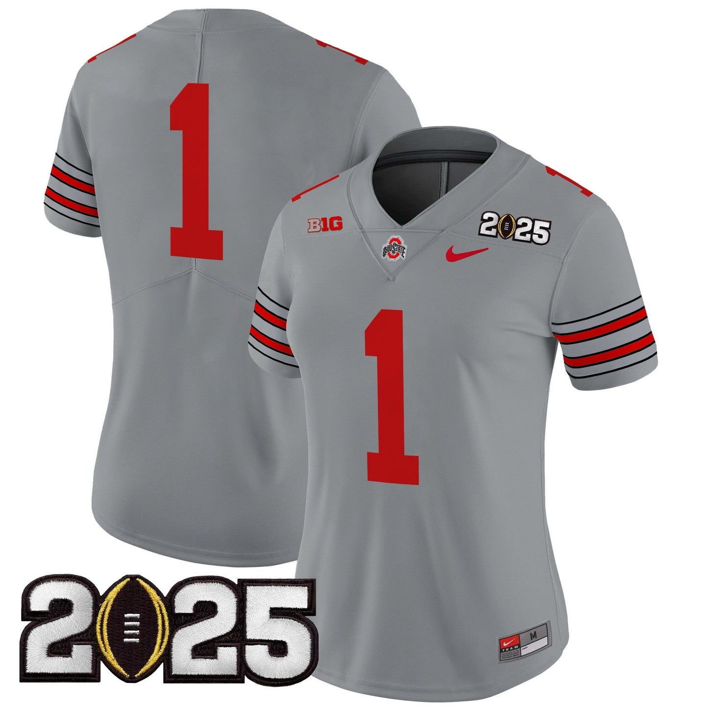 Women's OSU 'Heritage Stripe' 2025 CFP Final Patch Vapor Limited Jersey - All Stitched