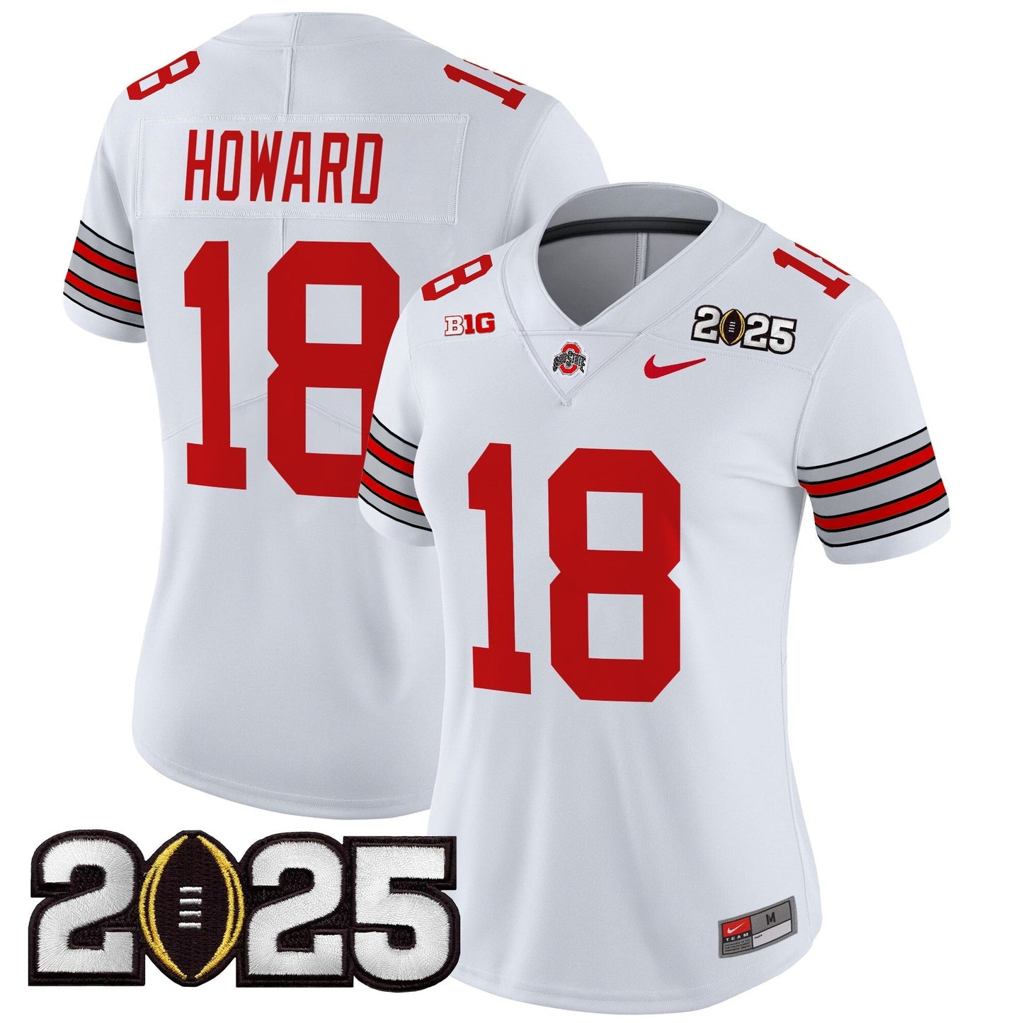 Women's OSU 'Heritage Stripe' 2025 CFP Final Patch Vapor Limited Jersey - All Stitched