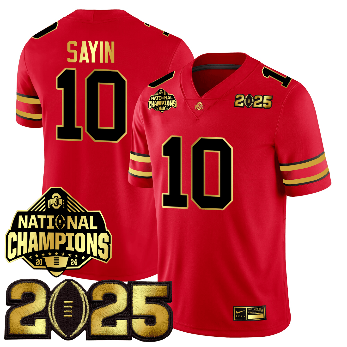 OSU Gold Edition Jersey - CFP Final + National Champions Patch